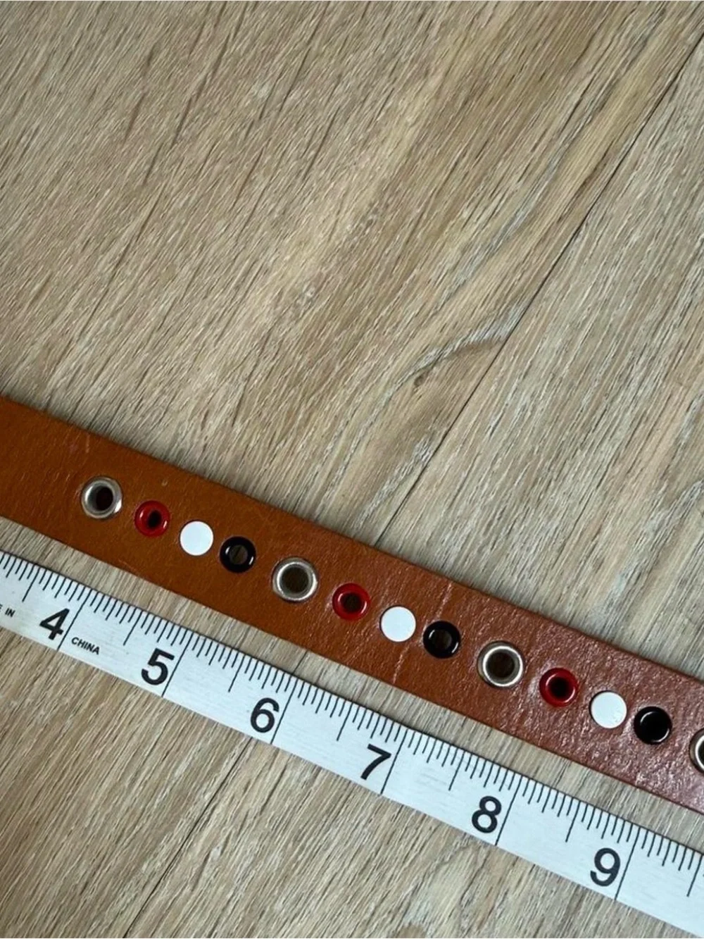 Isabel Marant Tan Leather Belt with Color Grommets